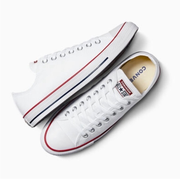 Converse | Unisex White Classic All-Star Lace Up Sneakers, Men’s sz 6, Women’s 8 - Picture 4 of 16